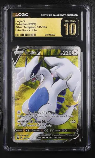 [SLAB-CGC-6144986003] 2022 Pokemon Silver Tempest Lugia V Ultra Rare Holo #185/195 CGC 10 Pristine