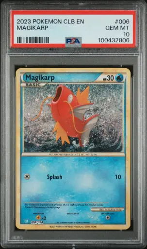 [SLAB-PSA-100432806] 2023 Pokemon Clb-Trading Card Game Classic Blastoise & Suicune Ex Deck Magikarp #006 PSA 10
