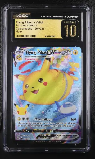 [SLAB-CGC-6142983007] 2021 Pokemon Celebrations Flying Pikachu VMAX Holo #007/025 CGC 10 Pristine