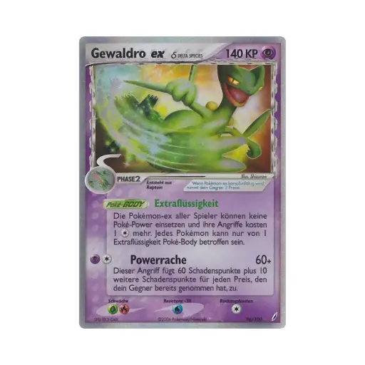 [DEK-CG-096-DE-NM] Gewaldro ex δ Delta Species [Extra Liquid | Power Revenge] (Sceptile ex δ Delta Species) - EX Crystal Guardians - #96 - DE