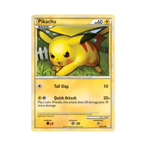 [DEK-HS-078-EN-NM] Pikachu [Tail Slap | Quick Attack] (Pikachu) - HeartGold & SoulSilver - #78 - EN