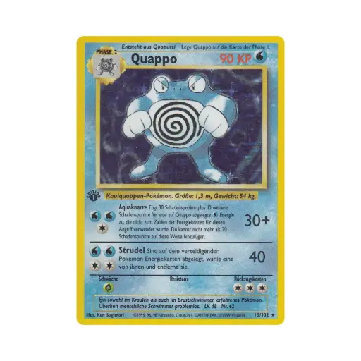 [DEK-BS-013-DE-NM] Quappo [Aquaknarre | Strudel] (Poliwrath) - Base Set - #13 - DE