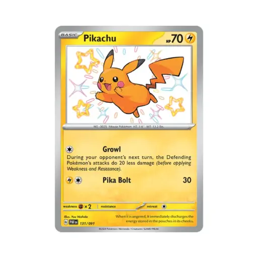 [DEK-PAF-131-EN-NM] Pikachu [Growl | Pika Bolt] (Pikachu) - Paldean Fates - #131 - EN
